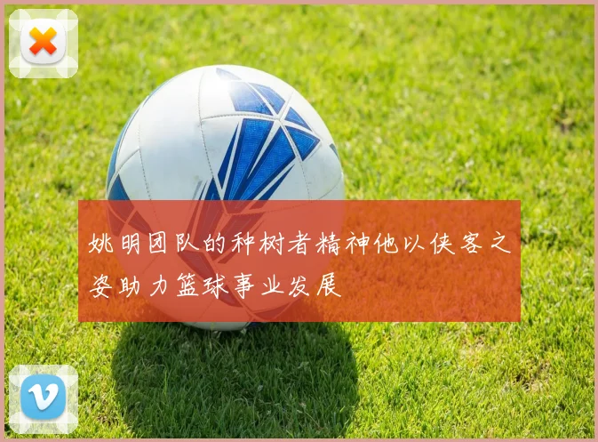 姚明团队的种树者精神他以侠客之姿助力篮球事业发展